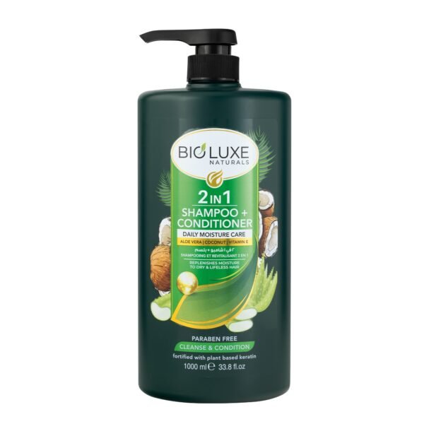 2 IN 1 SHAMPOO & CONDITIONER DAILY MOISTURE CARE -1000ML  (BIOLUXE SERIES)