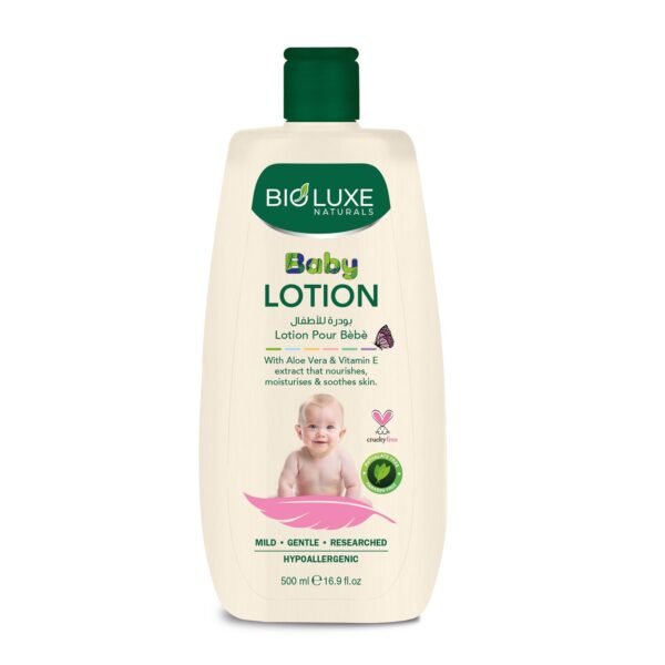 ALOE VERA & VITAMIN E BABY LOTION 500ML NEW DESIGN (BIOLUXE SERIES)