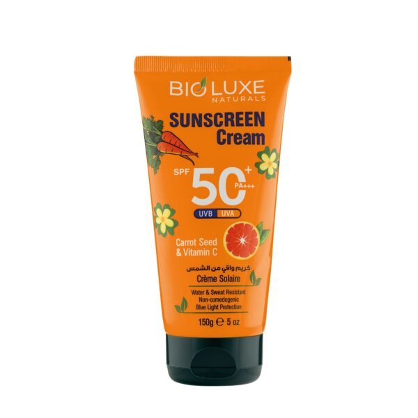 SUNSCREEN CREAM SPF 50 CARROT & VIT C 150G (BIOLUXE SERIES)